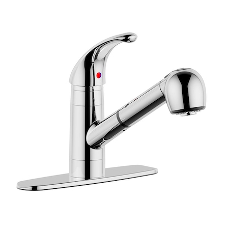 Ultra Faucets Ultra Faucets Classic One Handle Chrome Pull-Out Kitchen Faucet UF12000